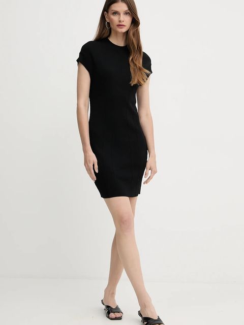 Armani Exchange sukienka kolor czarny mini prosta XW000764 AF10352 - zdjęcie produktu nr 2