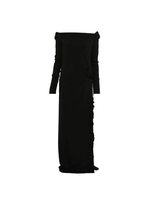 Blumarine off-shoulder floral dress - Black - zdjęcie produktu nr 1