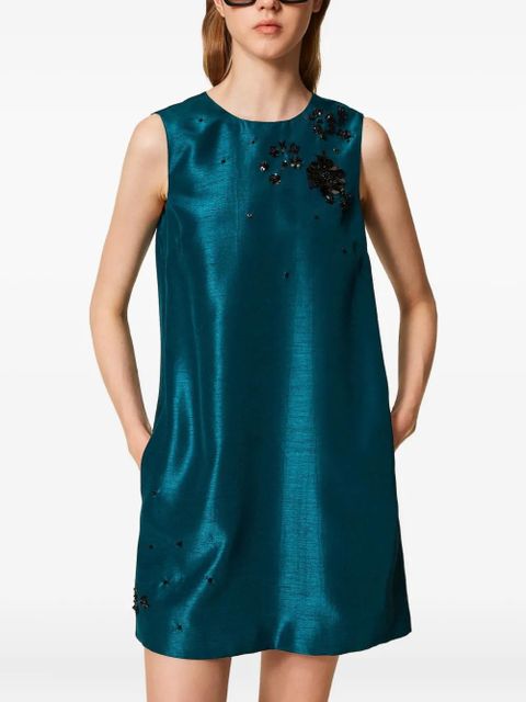 TWINSET embellished sleeveless mini dress - Blue - zdjęcie produktu nr 2
