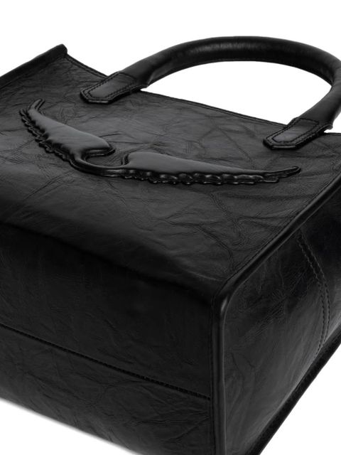 Zadig&Voltaire wings leather shoulder bag - Black