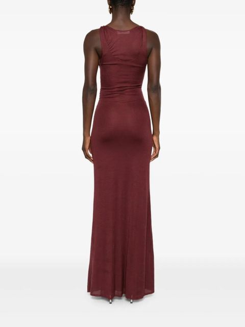 Aya Muse scoop-neck maxi dress - Brown