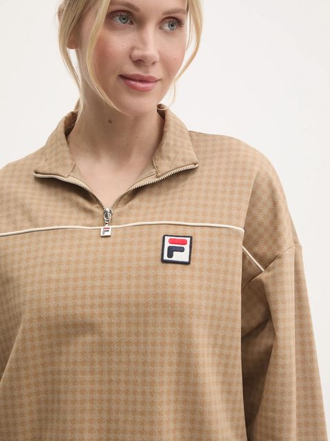Fila bluza Liebau damska kolor beżowy wzorzysta FAW0879