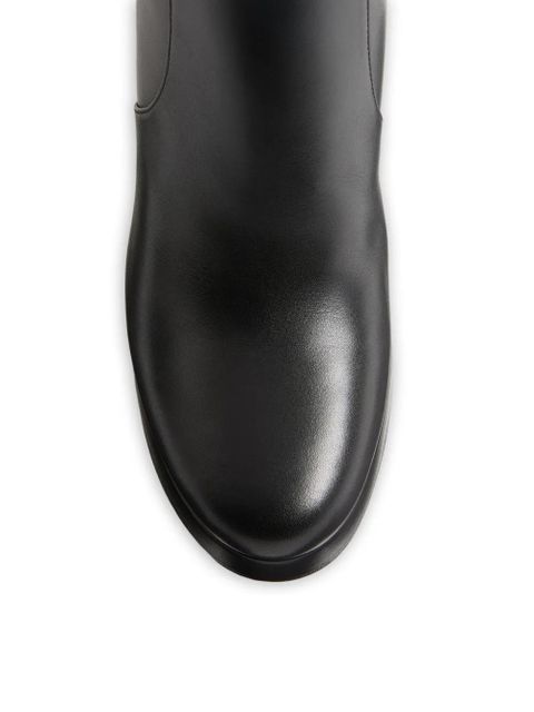 Valentino Garavani Fawcette platform ankle boots in calfskin 90mm - Black