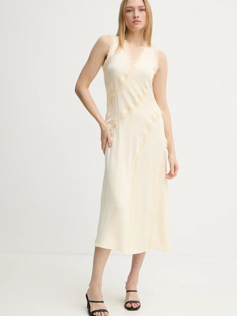 Day Birger et Mikkelsen sukienka Ryleigh kolor żółty midi rozkloszowana DAY65243750