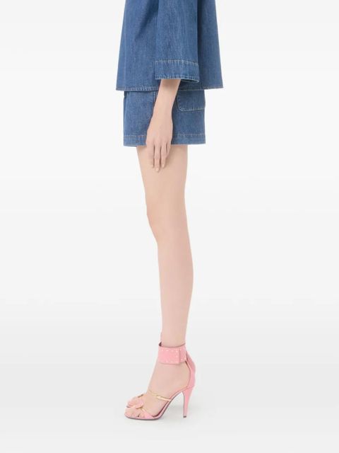 Valentino Garavani denim chambray shorts - Blue