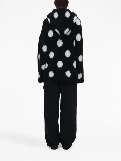 Marc Jacobs Brushed Spots knit hoodie - Black