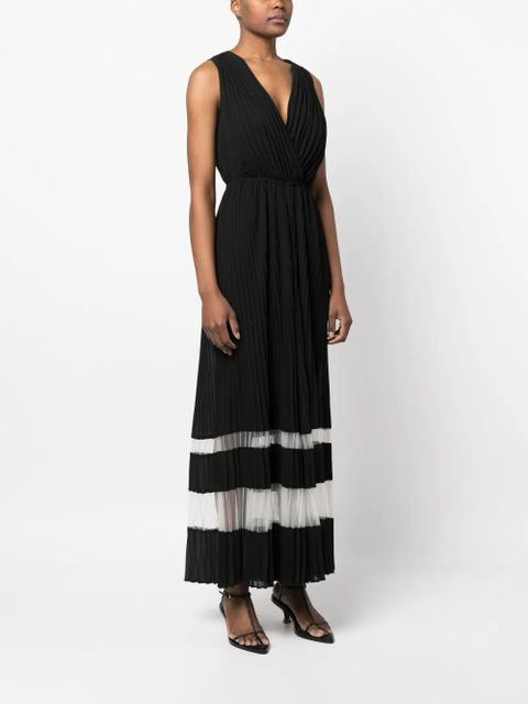 TWINSET sleeveless pleated dress - Black