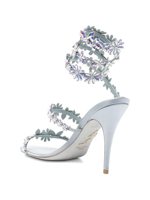 René Caovilla Eva embellished heeled sandals - Blue