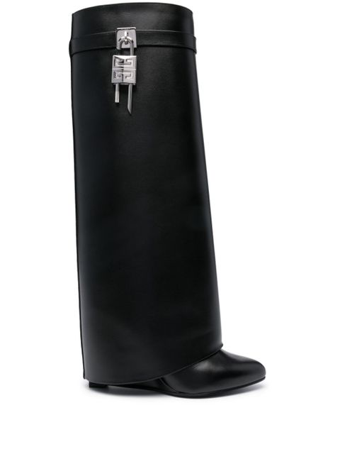 Givenchy Shark Lock 100mm leather boots - Black - zdjęcie produktu nr 1