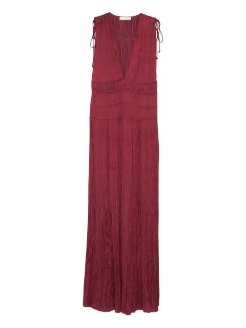 Ulla Johnson Tasneem V-neck tie-shoulder maxi dress - Red - zdjęcie produktu nr 1