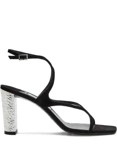 Jimmy Choo 85mm Azie textured sandals - Black - zdjęcie produktu nr 1