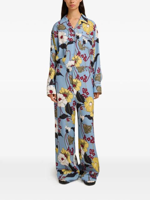 Marni floral trousers - Blue - zdjęcie produktu nr 2