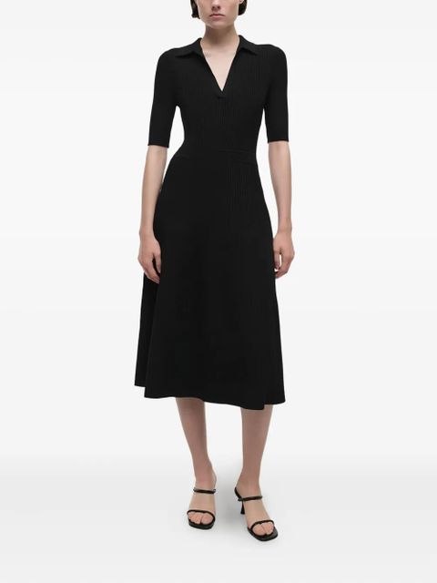 Simkhai Pati polo-collar midi dress - Black