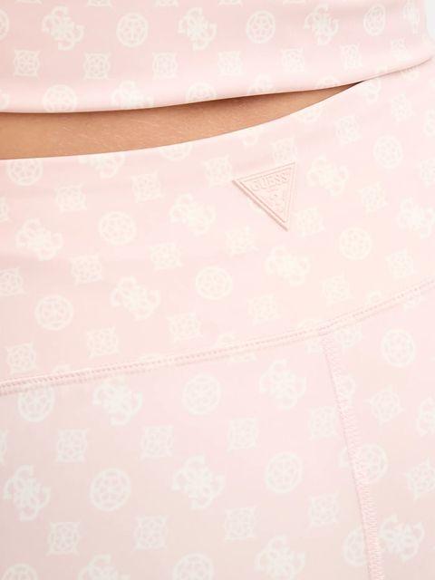 Guess legginsy PEONY damskie kolor różowy wzorzyste V5YB18 MC03W