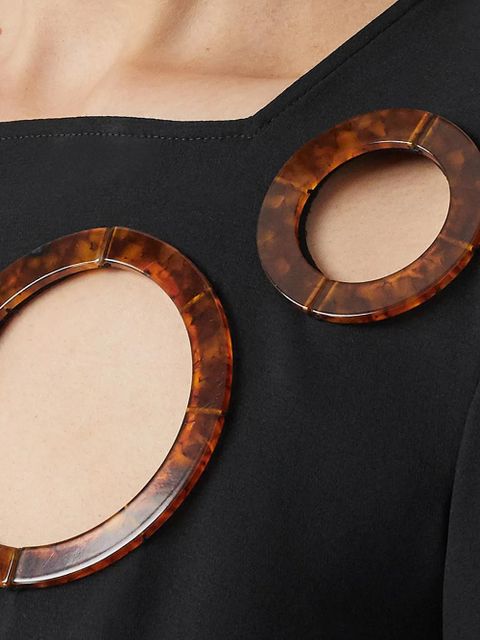 Burberry framed cut-out shift dress - Black