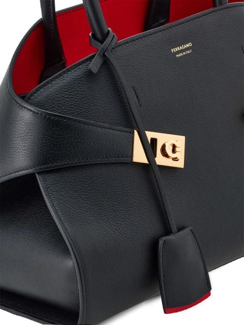 Ferragamo small Hug leather tote bag - Black - zdjęcie produktu nr 2