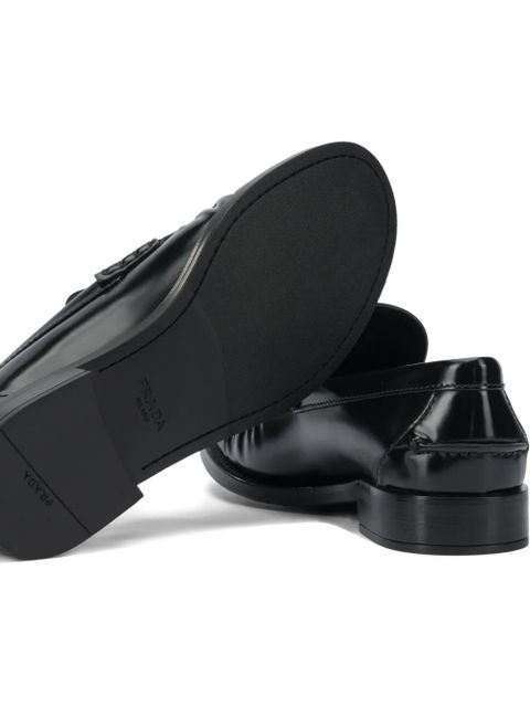 Prada leather loafers - Black