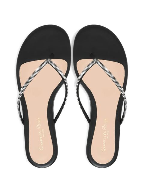 Gianvito Rossi embellished thong sandals - Black