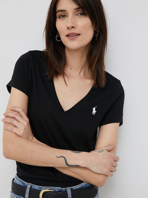 Polo Ralph Lauren t-shirt bawełniany kolor czarny - zdjęcie produktu nr 1