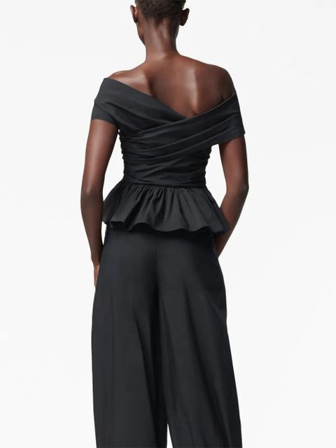 Altuzarra Pella off-shoulder draped top - Black