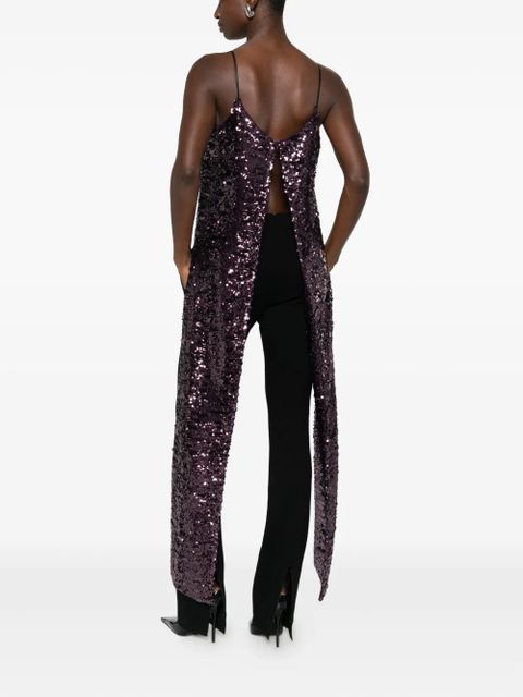 Rabanne sequinned sleeveless top - Purple - zdjęcie produktu nr 2