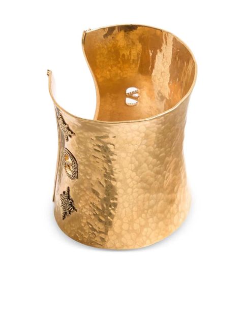 Valentino Garavani Cuffy hammered-pattern bracelet - Gold