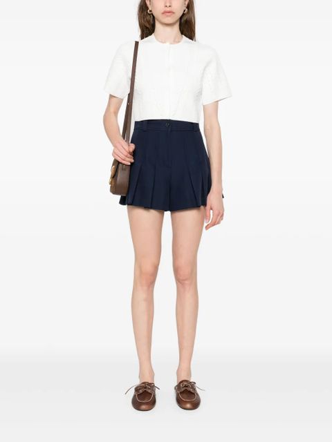 SANDRO pleated shorts - Blue