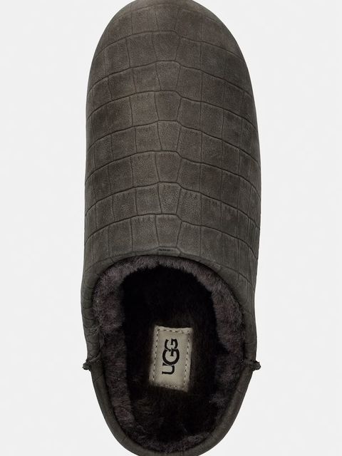 UGG kapcie nubukowe W Elea Embossed Slip-On