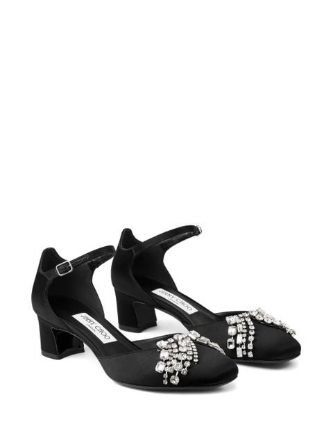Jimmy Choo 45mm crystal-embellished pumps - Black - zdjęcie produktu nr 2