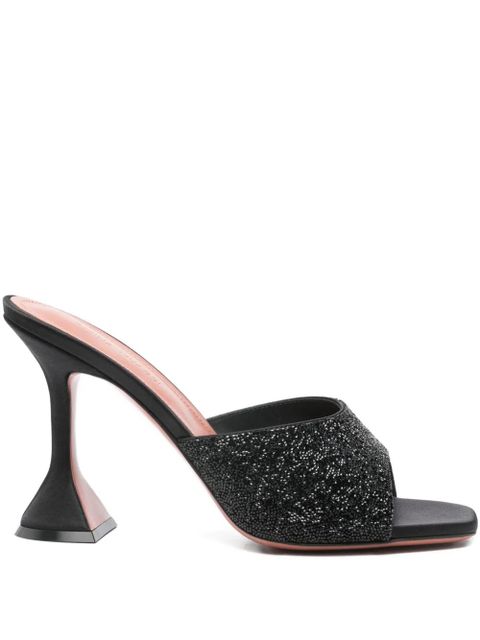 Amina Muaddi 95mm Lupita mules - Black - zdjęcie produktu nr 1