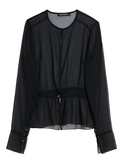 OUR LEGACY peplum-hem blouse - Black - zdjęcie produktu nr 1