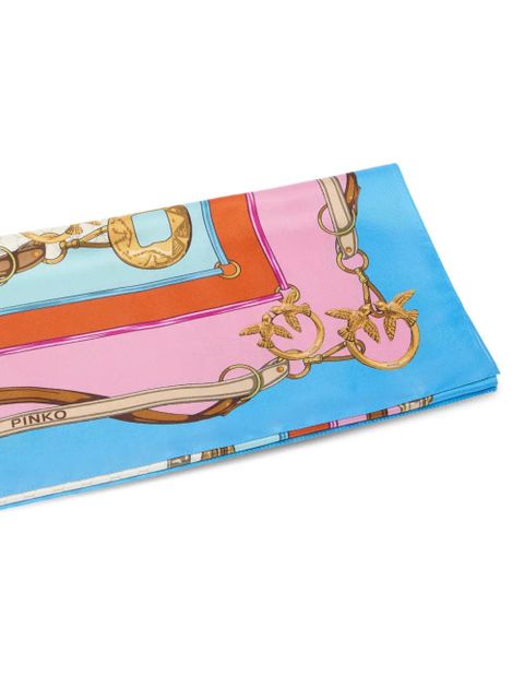 PINKO graphic-print scarf - Blue - zdjęcie produktu nr 2