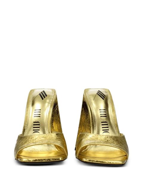 The Attico metallic-finish sculptural-heel sandals - Gold