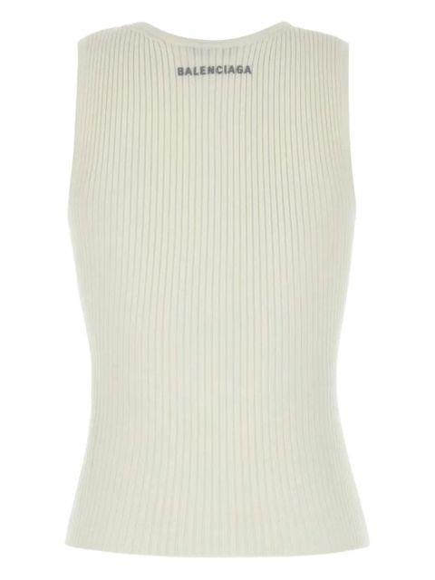 Balenciaga ribbed tank top - White - zdjęcie produktu nr 2