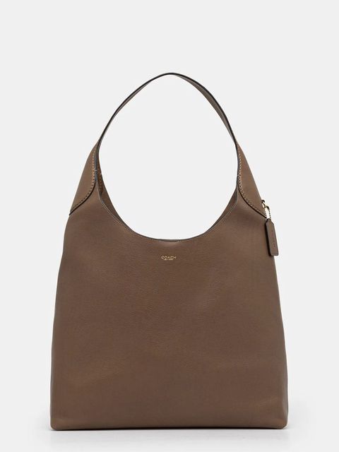 Coach torebka skórzana kolor brązowy CU044