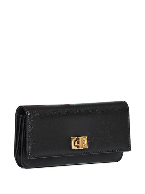 FENDI twist-lock leather wallet - Black