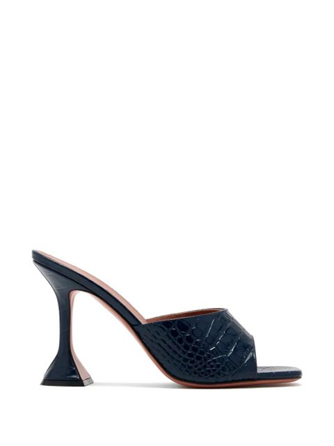 Amina Muaddi 95mm Lupita heeled mules - Blue - zdjęcie produktu nr 1