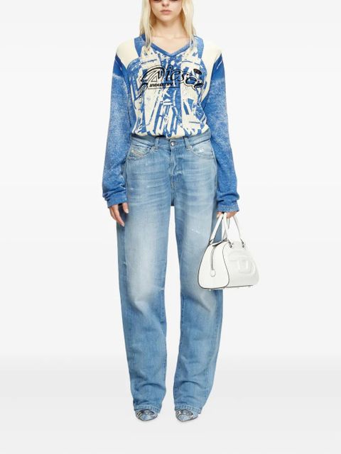 Diesel D-Ellz distressed light-wash jeans - Blue