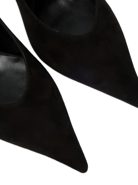 Casadei scalloped-edge pointed-toe pumps - Black