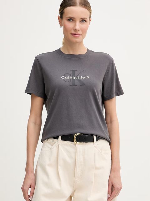 Calvin Klein Jeans T-shirt damski bawełniany - zdjęcie produktu nr 1
