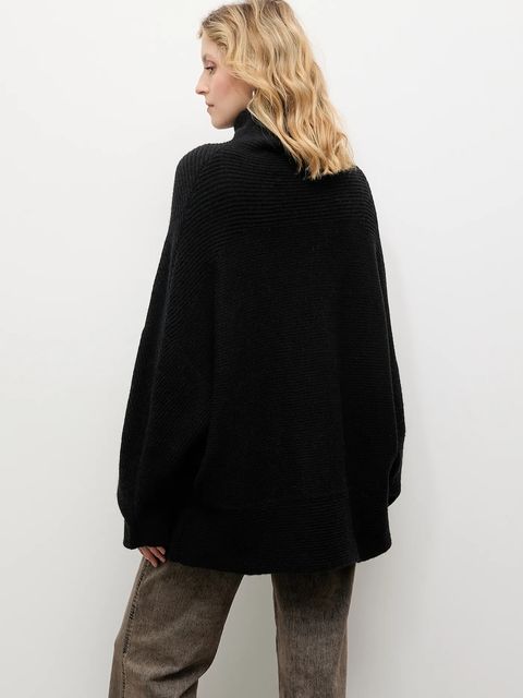 Answear.LAB sweter z kaszmirem damski kolor czarny z golfem - zdjęcie produktu nr 2