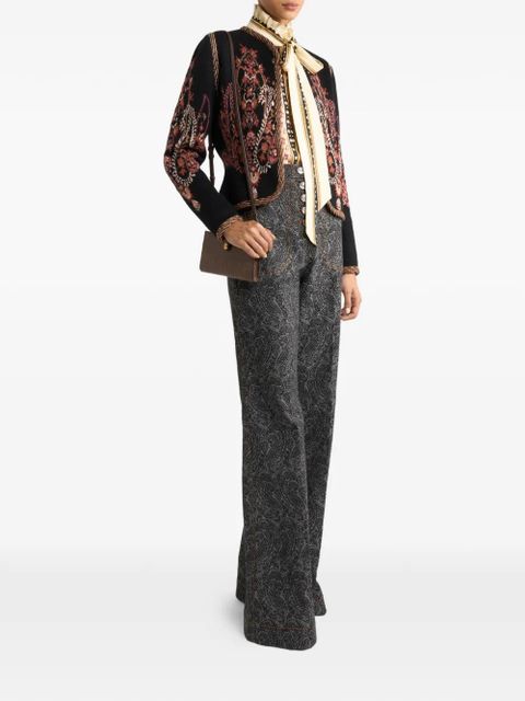 ETRO flared jacquard paisley jeans - Grey - zdjęcie produktu nr 2