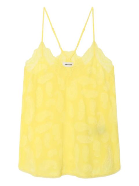 Zadig&Voltaire Christy paisley-pattern top - Yellow - zdjęcie produktu nr 1