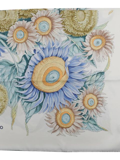 Ferragamo printed silk scarf - White - zdjęcie produktu nr 2