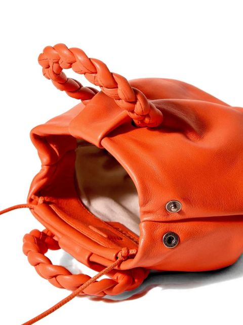 Hereu Bombon braided-handle bucket bag - Orange