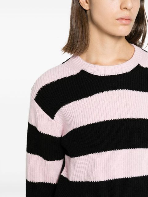 Valentino Garavani striped virgin wool jumper - Black