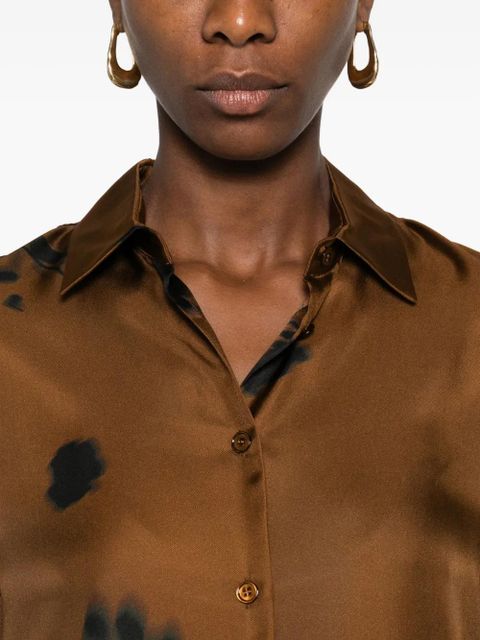 Max Mara floral-print silk dress - Brown - zdjęcie produktu nr 2