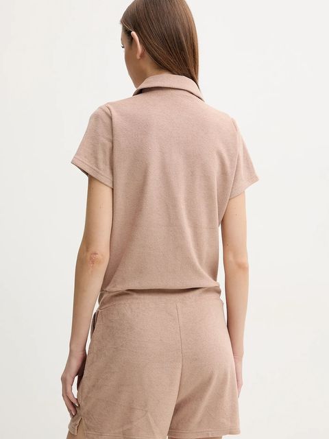 Melissa Odabash kombinezon kolor brązowy z kołnierzykiemm Cheryl