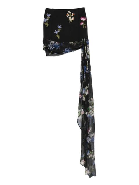 Blumarine floral-embroidery skirt - Black - zdjęcie produktu nr 1