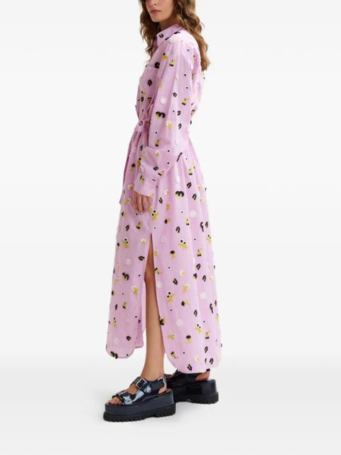 Essentiel Antwerp floral belted midi dress - Pink